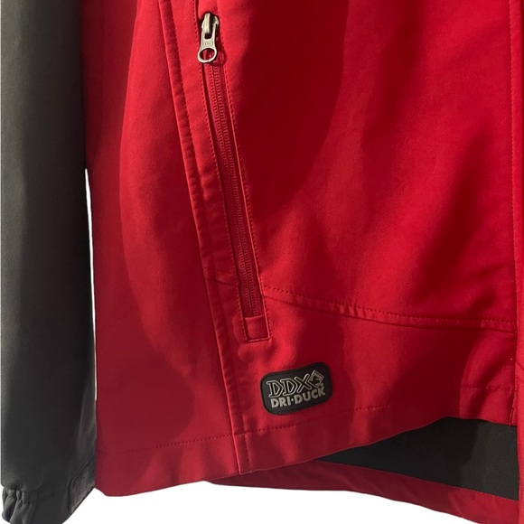 🎄 SALE SNAP-ON Tools Full Zip Dri Duck DDX Jacket Red/Grey Men’s Medium - Picture 4 of 14